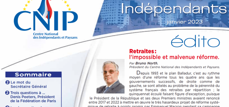 Lettre des Indépendants Février 2023